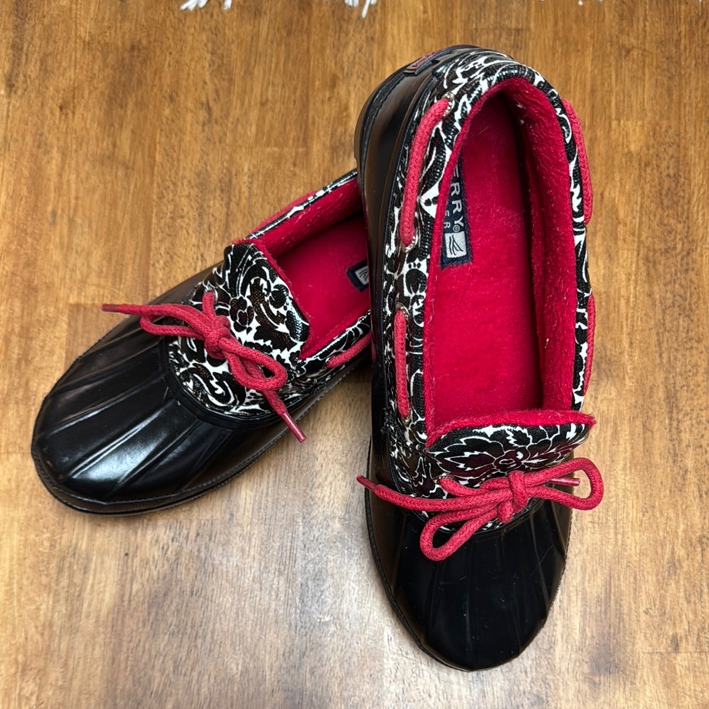 Sperry Black and Red Women's Shoes